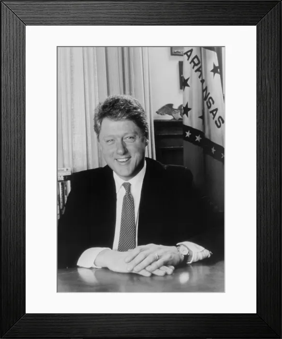 Framed Print : William Jefferson Clinton as Governor of Arkansas in 1992. (BSLOC_2015_2_183)