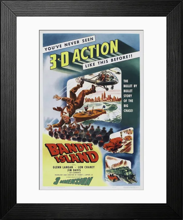 Framed Print : BANDIT ISLAND, poster art, 1953