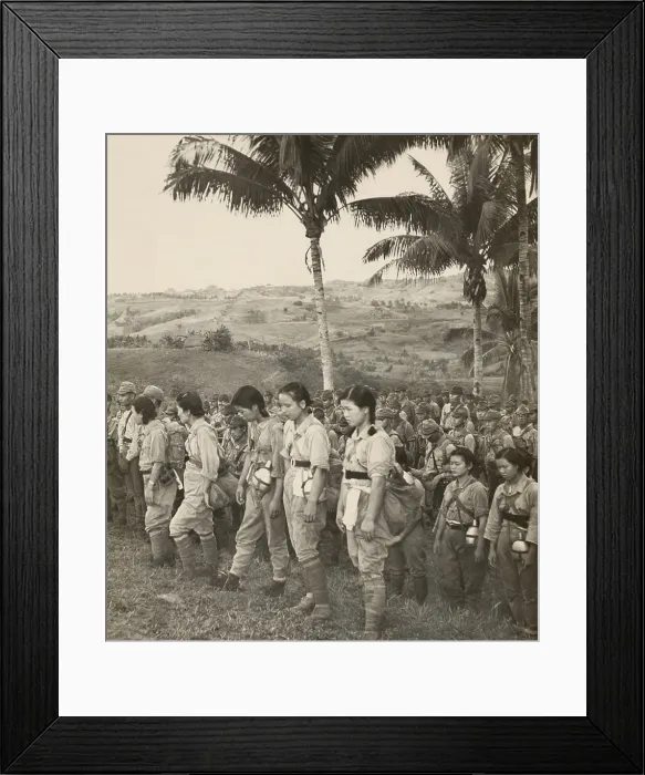 Framed Print : Japanese nurses and soldiers surrendering to Americans on Cebu Island, in the Philippines. Nov. 5, 1945. World War 2. (BSLOC_2014_10_192) Framed Print : Japanese nurses and soldiers surrendering to Americans on Cebu Island, in the Philippines. Nov. 5, 1945. World War 2. (BSLOC_2014_10_192)