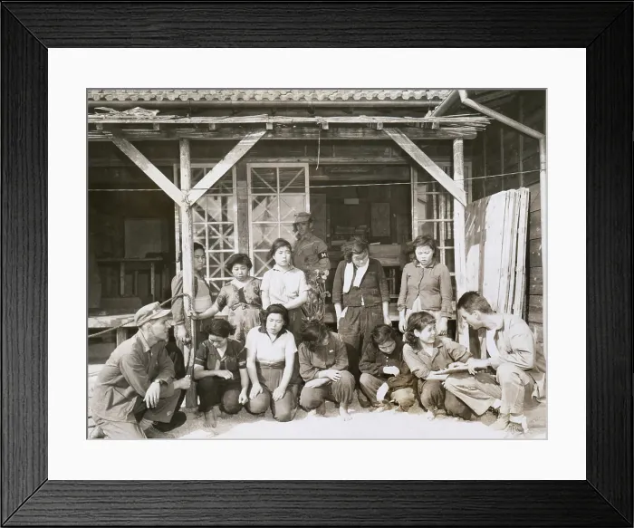Framed Print : Liberated Comfort Women on Okinawa during World War 2 Framed Print : Liberated Comfort Women on Okinawa during World War 2
