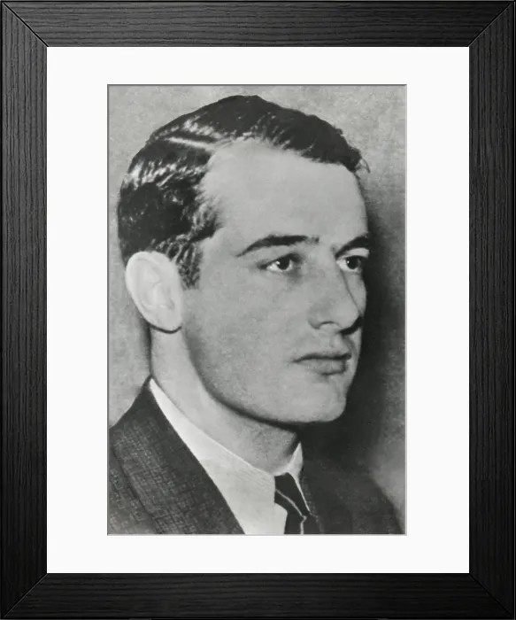 Framed Print : Raoul Gustaf Wallenberg in a diplomatic identification photo