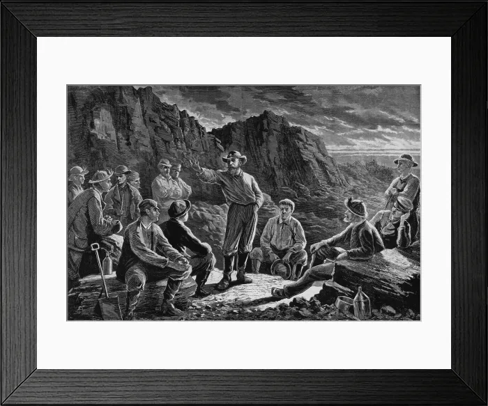 Framed Print : The Molly Maguires were a secret organization of Irish Immigrants who worked in the anthracite coal region of Pennsylvania