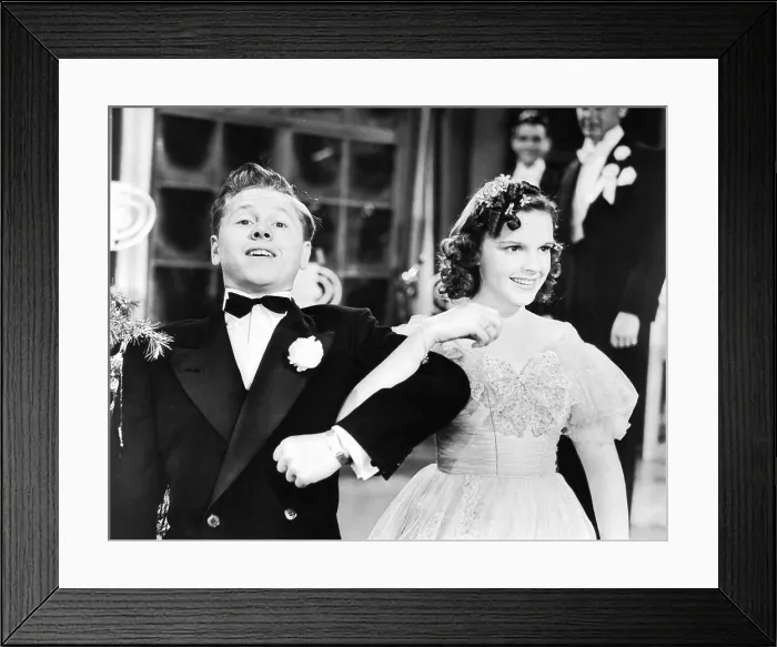 Framed Print : LOVE FINDS ANDY HARDY, from left: Mickey Rooney, Judy Garland, 1938
