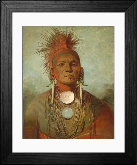Framed Print : See-non-ty-a, an Iowya Medicine Man, by George Catlin, 1844-45, American painting, oil on canvas Framed Print : See-non-ty-a, an Iowya Medicine Man, by George Catlin, 1844-45, American painting, oil on canvas