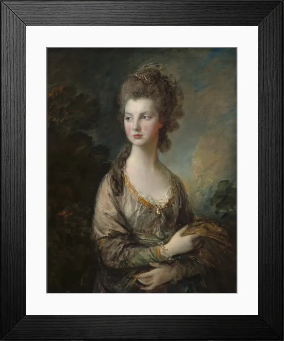 Framed Print : The Honorable Mrs. Thomas Graham, by Thomas Gainsborough, 1775-77, British painting, oil on canvas