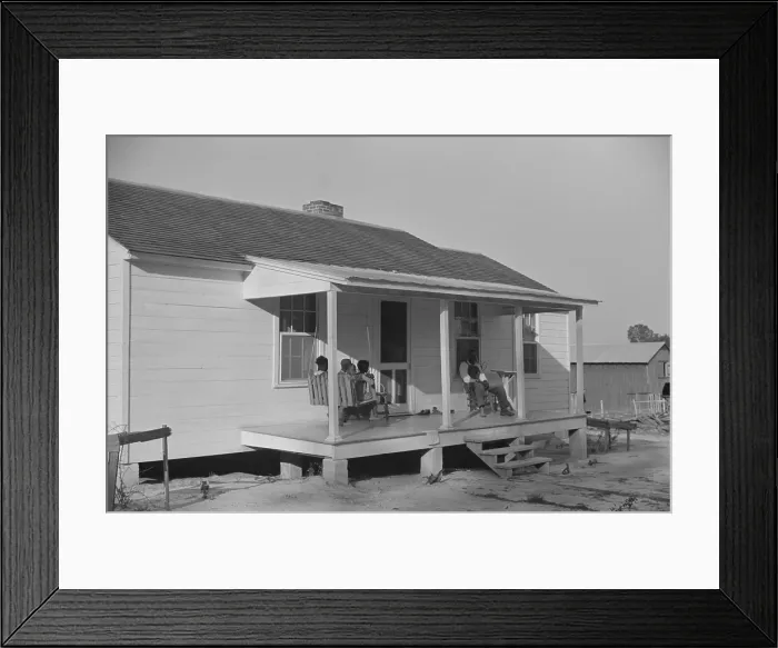 Framed Print : Nolan Pettway and his family on their new front porch, Gees Bend, Alabama, May 1939 Framed Print : Nolan Pettway and his family on their new front porch, Gees Bend, Alabama, May 1939