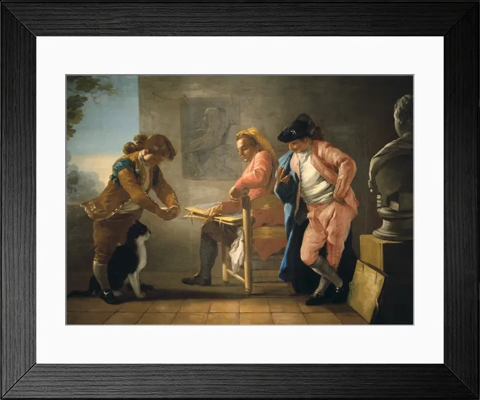 Framed Print : CASTILLO, Jose del (1737-1793). The Painter's Studio. 2nd half 18th c. Oil on canvas. SPAIN. Madrid. Prado Museum