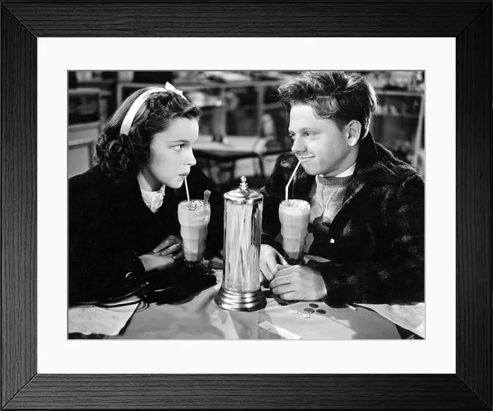 Framed Print : LOVE FINDS ANDY HARDY, Judy Garland, Mickey Rooney, 1938 Framed Print : LOVE FINDS ANDY HARDY, Judy Garland, Mickey Rooney, 1938