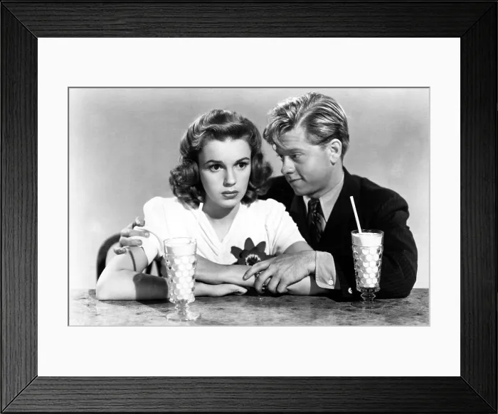 Framed Print : LOVE FINDS ANDY HARDY, Judy Garland, Mickey Rooney, 1938 Framed Print : LOVE FINDS ANDY HARDY, Judy Garland, Mickey Rooney, 1938