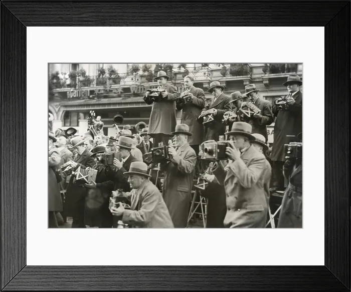 Framed Print : News photographers in Berlin, Germany, 1930s. (BSLOC_2013_8_237)