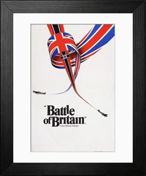 Framed Print : BATTLE OF BRITAIN, British poster art, 1969 Framed Print : BATTLE OF BRITAIN, British poster art, 1969