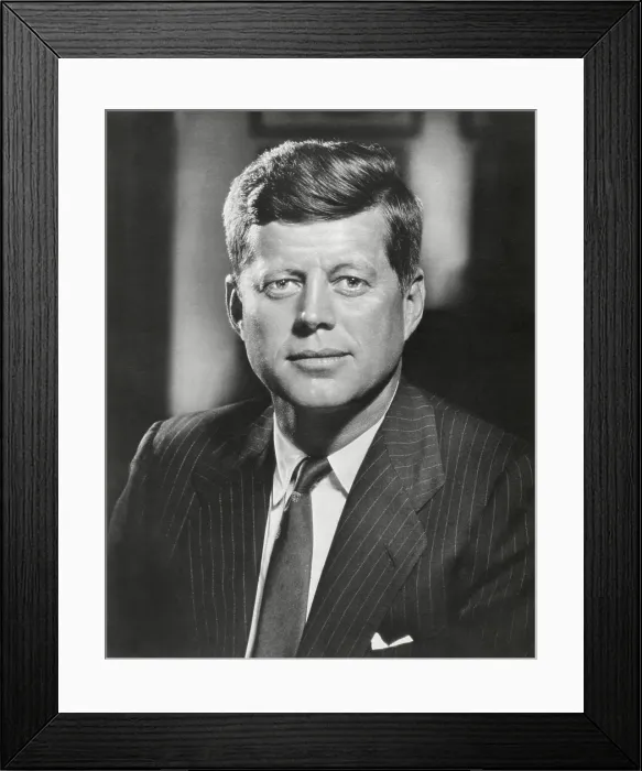 Framed Print : President John Kennedy. Portrait taken by Bachrach, ca. 1960-61. (BSLOC_2015_2_223) Framed Print : President John Kennedy. Portrait taken by Bachrach, ca. 1960-61. (BSLOC_2015_2_223)