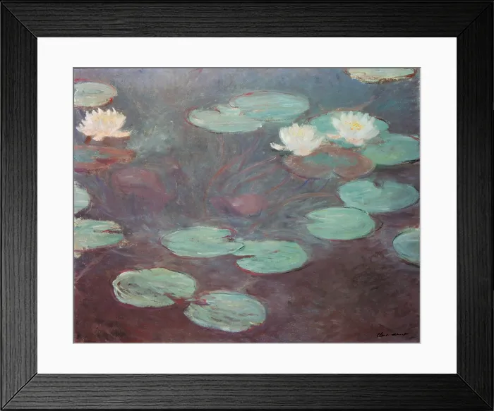 Framed Print : Water lilies (or Nympheas), by Claude Monet, 1906, 20th Century, oil on canvas, cm 81 x 100 - Italy, Lazio, Rome, National Gallery of Modern Art. All Framed Print : Water lilies (or Nympheas), by Claude Monet, 1906, 20th Century, oil on canvas, cm 81 x 100 - Italy, Lazio, Rome, National Gallery of Modern Art. All