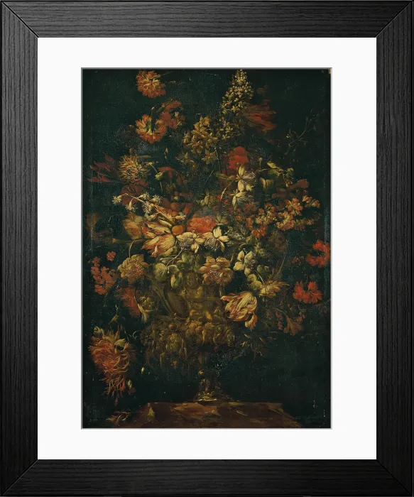 Framed Print : Flower Pot, by Biggi Felice Fortunato, oil on canvas, - Italy, Tuscany, Siena, National Art Gallery. (595131) Everett CollectionMondadori Portfolio**US SALES ONLY**
