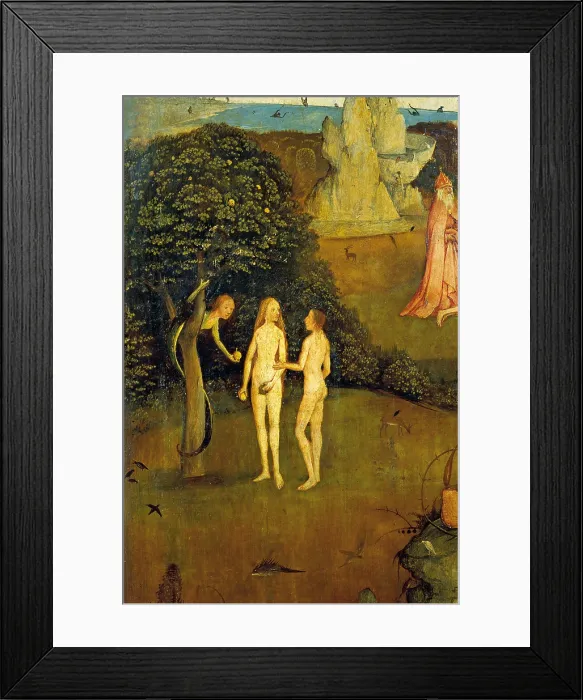Framed Print : The wagon of hay (hay Triptych) - The Original Sin, by Van Aeken Joren Anthoniszoon known as Bosch Hieronymus, 16th Century, 1500 about, oil on panel, cm 135 x 100 - Spain Framed Print : The wagon of hay (hay Triptych) - The Original Sin, by Van Aeken Joren Anthoniszoon known as Bosch Hieronymus, 16th Century, 1500 about, oil on panel, cm 135 x 100 - Spain