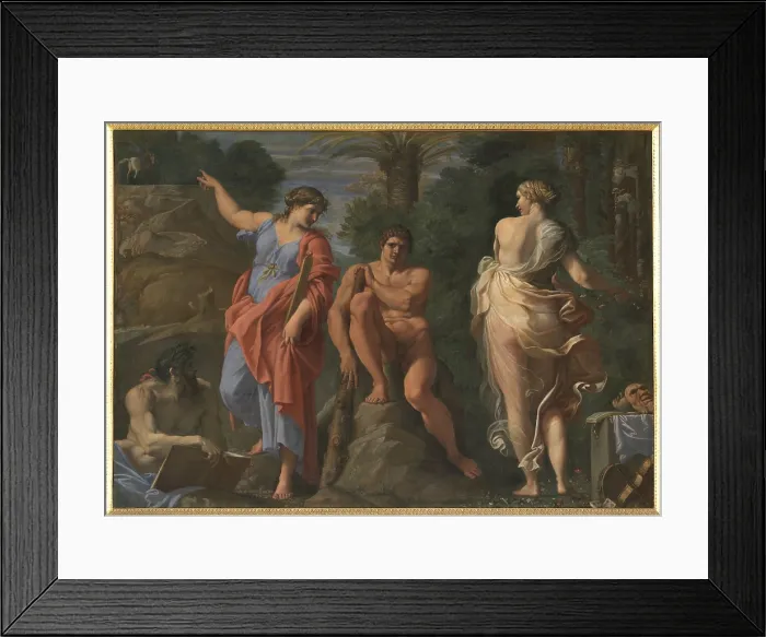 Framed Print : Hercules at a Crossroad, by Carracci Annibale, 16th Century, 1596 -1598, oil on canvas, cm 167 x 237 - Italy, Campania, Naples, Capodimonte National Museum and Galleries Framed Print : Hercules at a Crossroad, by Carracci Annibale, 16th Century, 1596 -1598, oil on canvas, cm 167 x 237 - Italy, Campania, Naples, Capodimonte National Museum and Galleries