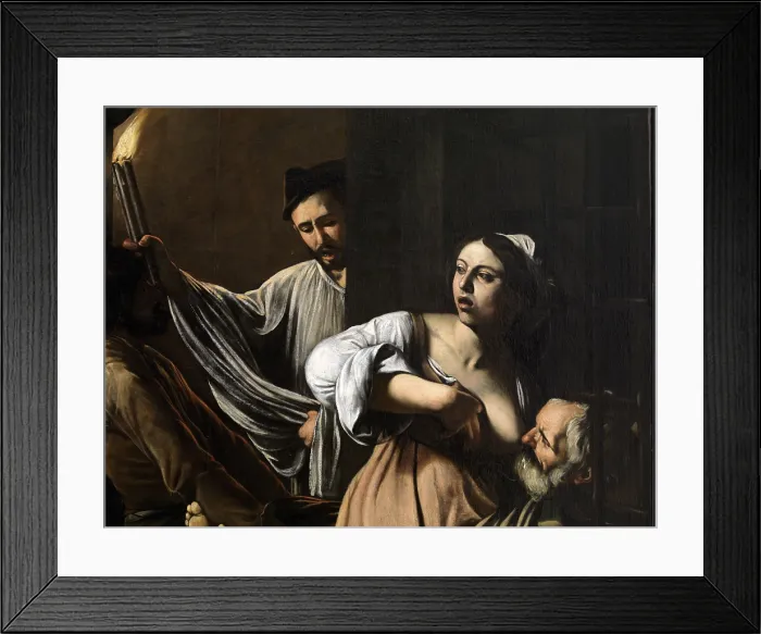 Framed Print : Seven Works of Mercy, by Merisi Michelangelo known as Caravaggio, 17th Century, 1606 -1607, oil on canvas, cm 390 x 260 - Italy, Campania, Naples