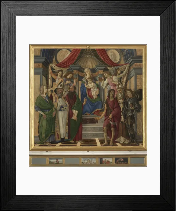 Framed Print : Virgin and Child with Saint Catherine of Alexandria, Augustine, Barnabas, John the Baptist, Ignatius, Archangel Michael (Altarpiece of San Barnabas) Framed Print : Virgin and Child with Saint Catherine of Alexandria, Augustine, Barnabas, John the Baptist, Ignatius, Archangel Michael (Altarpiece of San Barnabas)