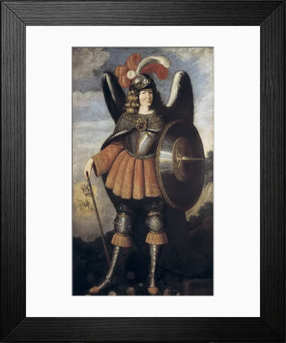 Framed Print : Saint Michael the Archangel. 17th c. PERU. Arequipa. Convent of Santa Catalina. Painting by an anonymous author influenced by ZurbarAn and the Seville school. Colonial baroque Framed Print : Saint Michael the Archangel. 17th c. PERU. Arequipa. Convent of Santa Catalina. Painting by an anonymous author influenced by ZurbarAn and the Seville school. Colonial baroque