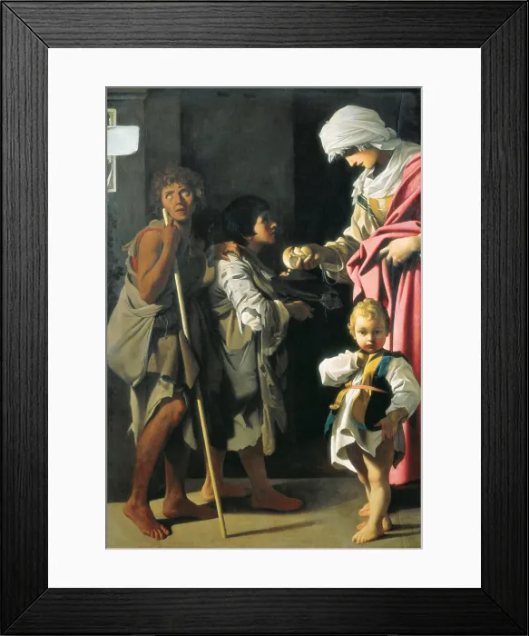 Framed Print : SCHEDONI, Bartolomeo (1578-1615); SCHEDONI, Bartolomeo (1578-1615). Charity. 1611; Charity. 1611. Baroque art. Oil on canvas. ITALY. Naples. National Museum of Capodimonte