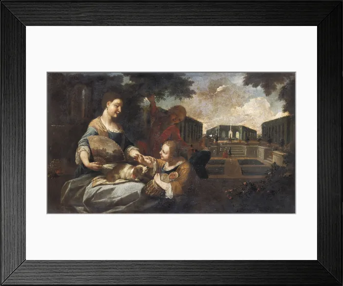 Framed Print : VILADOMAT i MANALT, Antoni (1678-1755). Family Scene. 1st half 18th c. Baroque art. Oil on canvas. Private Collection. - Iberfoto / Everett Collection (416814)**US SALES ONLY**