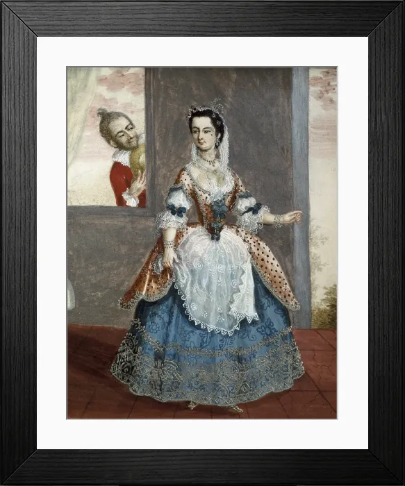 Framed Print : Louise Contat (1760-1813), a Comedie Franaise actress, playing 'Rosine'. Painting. FRANCE. Paris. Musee Carnavalet (Carnavalet Museum)