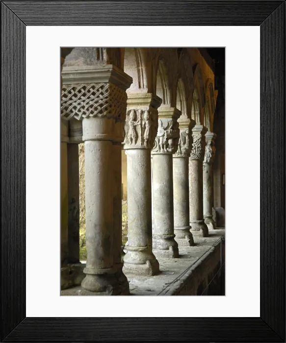 Framed Print : SPAIN. Santillana de Mar. Santa Juliana collegiate church. Cloister. Romanesque art. - Rafa Perez / Iberfoto / Everett Collection (419102)**US SALES ONLY**