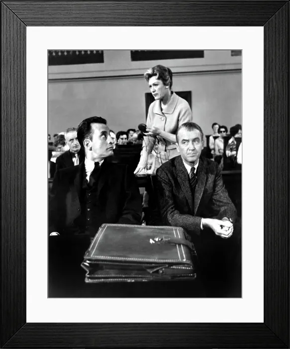 Framed Print : ANATOMY OF A MURDER, George C. Scott, Eve Arden, James Stewart, 1959