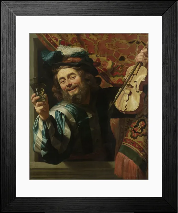 Framed Print : The Merry Fiddler, by Gerard van Honthorst, 1623, Dutch painting, oil on canvas Framed Print : The Merry Fiddler, by Gerard van Honthorst, 1623, Dutch painting, oil on canvas