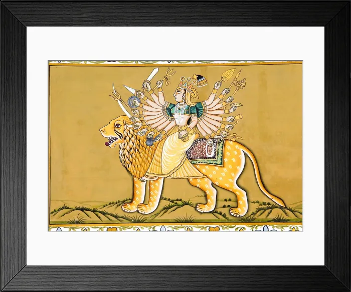 Framed Print : INDIA. Jodhpur. Mehrangarh Fort. Detail of Jayapol gate built by Maharaja Man Singh in 1806 to commemorate his victories over Jaipur and Bikaner. Hindu art. Painting