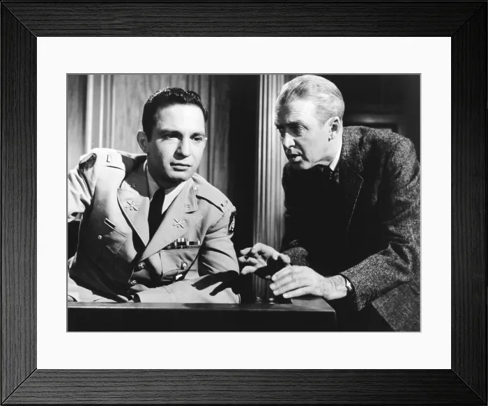 Framed Print : ANATOMY OF A MURDER, from left: Ben Gazzara, James Stewart, 1959