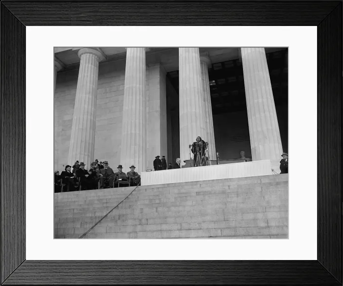 Framed Print : Washington's prominent figures(left) listen to Marian Anderson's 1939 concert at the Lincoln Memorial. (BSLOC_2013_8_267) Framed Print : Washington's prominent figures(left) listen to Marian Anderson's 1939 concert at the Lincoln Memorial. (BSLOC_2013_8_267)