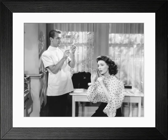 Framed Print : AND NOW TOMORROW, from left: Alan Ladd, Loretta Young, 1944