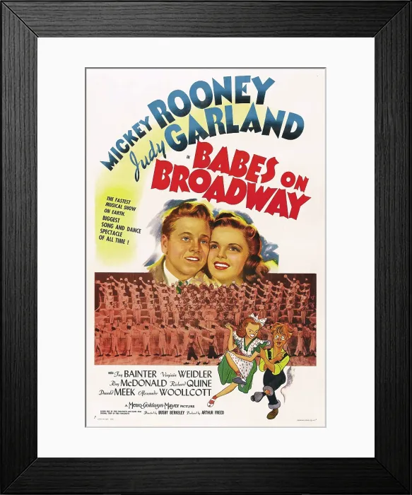 Framed Print : BABES ON BROADWAY, US poster art, from left: Mickey Rooney, Judy Garland, 1941 Framed Print : BABES ON BROADWAY, US poster art, from left: Mickey Rooney, Judy Garland, 1941