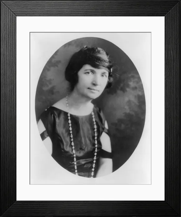 Framed Print : Margaret Sanger, American activist for birth control and sex education in the 1910s and 1920s. 1922 portrait. (BSLOC_2015_16_209)