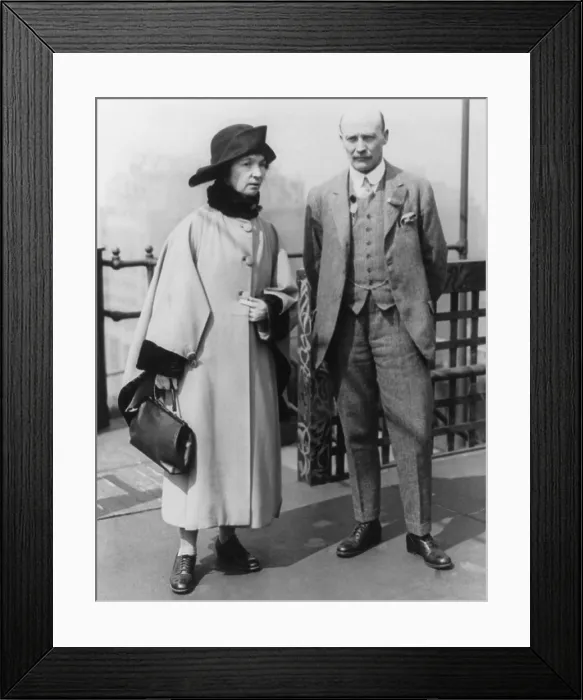 Framed Print : Dr. Charles Drysdale and Margaret Sanger at Hotel McAlpin, March 25, 1925. They were attending the 6th International Neo-Malthusian and Birth Control Conference