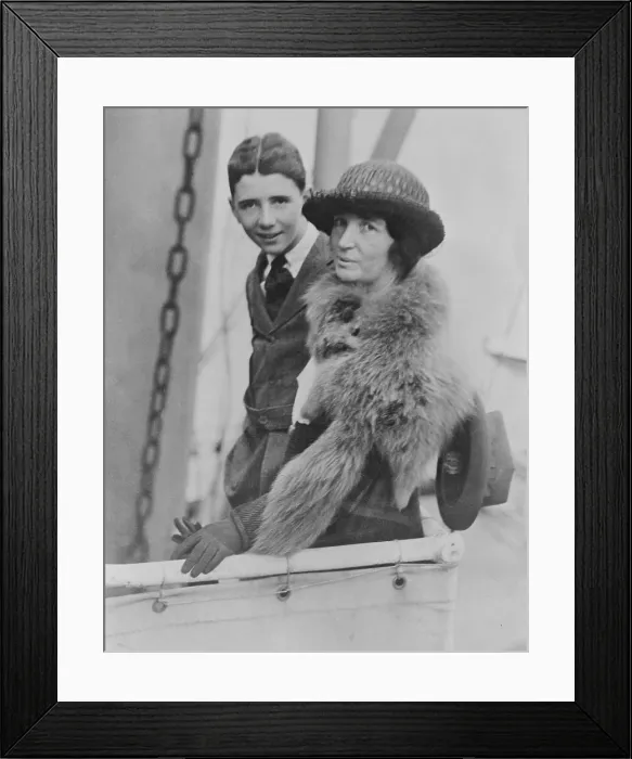 Framed Print : Margaret Sanger traveling to Japan with her younger son Grant Sanger in 1922. She was allowed to speak to private groups and doctors about practical methods of birth control Framed Print : Margaret Sanger traveling to Japan with her younger son Grant Sanger in 1922. She was allowed to speak to private groups and doctors about practical methods of birth control