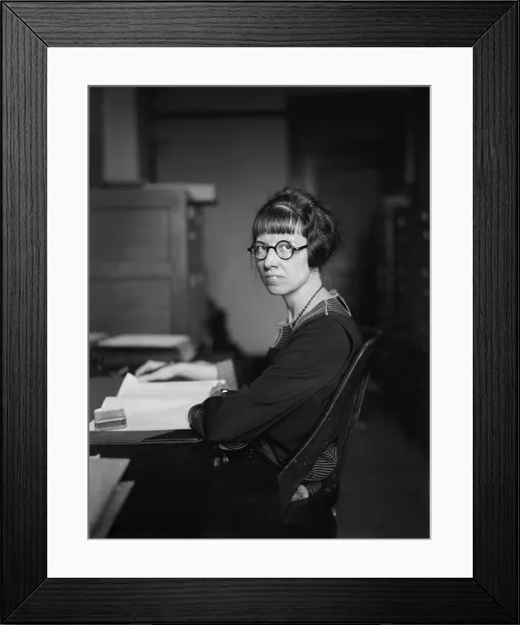 Framed Print : Grace M. Eddy, was the first woman examiner for the Interstate Commerce Commission, 1925. (BSLOC_2015_16_222)