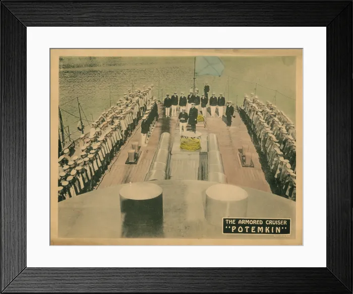 Framed Print : BATTLESHIP POTEMKIN, (aka BRONENOSETS POTYOMKIN), lobbycard, 1925