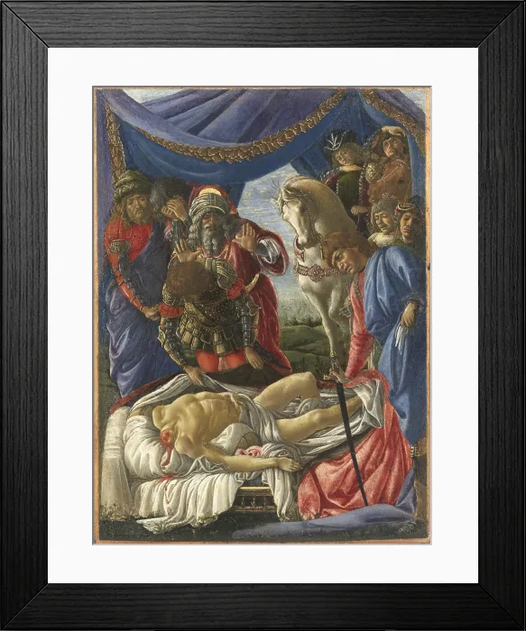 Framed Print : Histories of Judith the Discovery of the Corpse of Holofernes, by Sandro Filipepi Known as Botticelli, 1472 - 1473, 15th Century, tempera on panel, - Italy, Tuscany, Florence