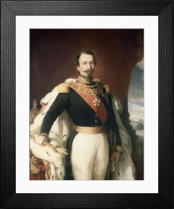 Framed Print : Napoleon the Third, Eperor of France (Napolon III, empereur des Franais), after Franz Xaver Winterhalter, 19th Century, oil on canvas, 131 x 100 cm - France, Paris, Army Museum