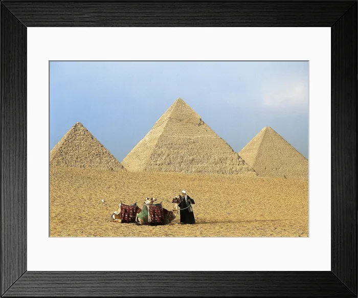 Framed Print : EGYPT. GIZA. Giza. Pyramids of Khufu, Khafre and Menkaure. Egyptian art. Old Kingdom. Architecture. - Vannini / Iberfoto / Everett Collection (426807)**US SALES ONLY** Framed Print : EGYPT. GIZA. Giza. Pyramids of Khufu, Khafre and Menkaure. Egyptian art. Old Kingdom. Architecture. - Vannini / Iberfoto / Everett Collection (426807)**US SALES ONLY**