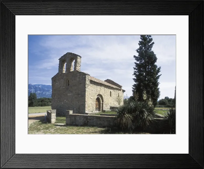 Framed Print : Church of Saint Mary. 12th c. SPAIN. CATALONIA. BARCELONA. Avi. Church of Santa Maria. Romanesque art. Architecture. - J