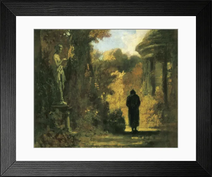 Framed Print : SPITZWEG, Carl (1808-1885). The Philosopher in the Park. 1851. Romanticism. Oil on canvas. GERMANY. Wuppertal. Das Von der Heydt-Museum. - P