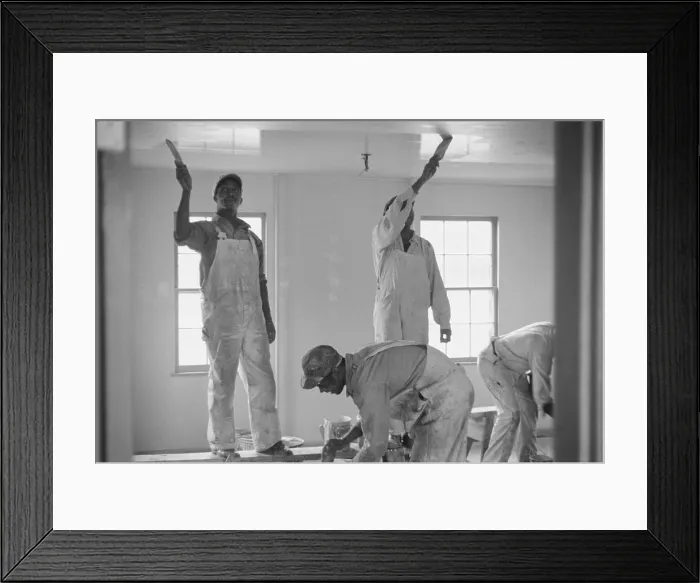 Framed Print : African American painters at Newport News Homesteads, Virginia, Sept. 1936 Framed Print : African American painters at Newport News Homesteads, Virginia, Sept. 1936