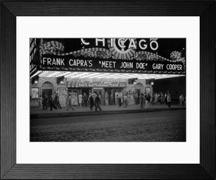 Framed Print : Chicago movie theater showing Frank Capra's, Meet John Doe, starring Gary Cooper, July 1941. Photo by John Vachon. (BSLOC_2013_8_273) Framed Print : Chicago movie theater showing Frank Capra's, Meet John Doe, starring Gary Cooper, July 1941. Photo by John Vachon. (BSLOC_2013_8_273)