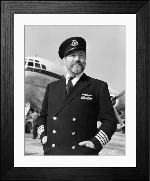 Framed Print : OUT OF THE CLOUDS, James Robertson Justice, 1955. ph: Roy Gough