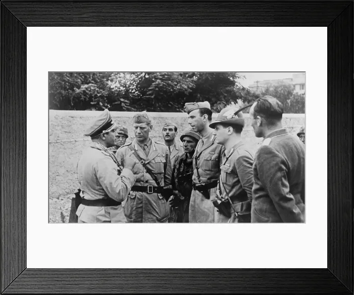 Framed Print : Italians of the traitorous Badoglio system being interrogated by German officers in Rome'. So reads the German caption of this photo. After the Sept Framed Print : Italians of the traitorous Badoglio system being interrogated by German officers in Rome'. So reads the German caption of this photo. After the Sept