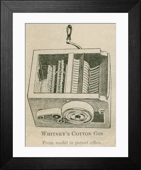 Framed Print : Patent model of Whitney's Cotton Gin of 1793 Framed Print : Patent model of Whitney's Cotton Gin of 1793