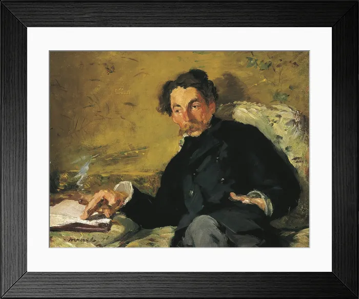 Framed Print : MANET, edouard (1832-1883). Stephane Mallarme. 1876. Impressionism. Oil on canvas. FRANCE. Paris. Musee d'Orsay (Orsay Museum)